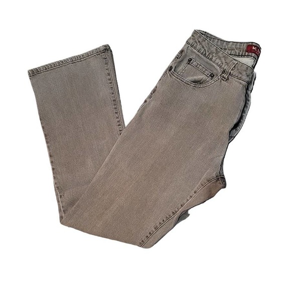 KIKIT 10 faded wash tan/brown jeans stretch slim boot - Picture 1 of 8